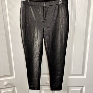 Chicos‎ Women’s Faux-Leather Slim Pull On Legging Pants Size 2P US 12P Stretch